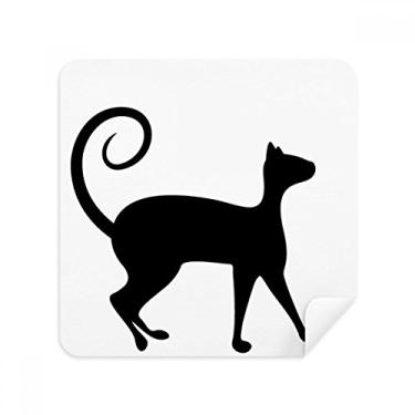 Imagem de Pet Lover Black Cat Animal Art Outline Glasses Cloth Screen Cleaner Suede Fabric 2 Pack