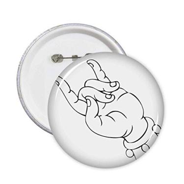 Imagem de Decoração de mão de cultura simples com ilustração padrão alfinetes crachá botão emblema acessório 5 peças