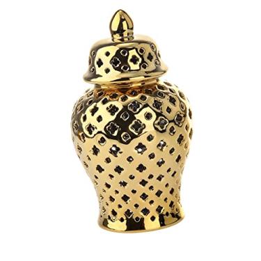 Imagem de Generic Jarra de cerâmica tradicional gengibre jarra de armazenamento de mesa peça central ornamento para decoração de mesa