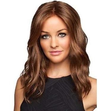 Imagem de Peruca De Cabelo Humano 100% Não Processada De 16 A 26 Polegadas 4# Cor Onda Grande Perucas De Renda Completa,YUYANAIAI