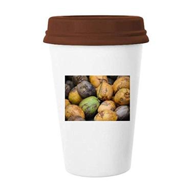 Imagem de Caneca com foto da natureza Fresh Papaya Caneca de café copo de cerâmica copo de cerâmica