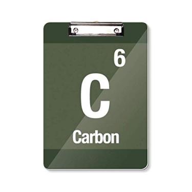 Imagem de C Placa de suporte para prancheta Ciência Elemento Químico Carbono Placa de apoio A4