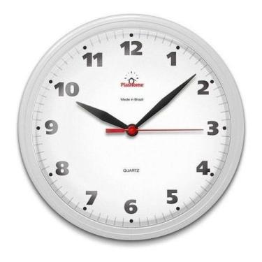 Imagem de Relógio De Parede Cozinha Redondo Branco - Pronta Entrega - Plashome