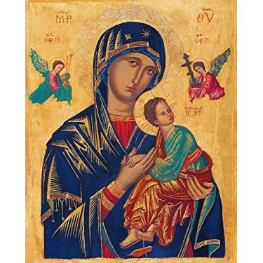 Imagem de Nossa Senhora do Perpétuo Socorro de Obras de Arte - 50x62 - Tela Canvas Para Quadro