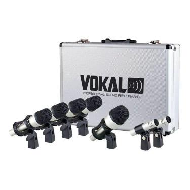 Imagem de Kit de Microfones para Bateria 7 Peças com Cabos para Bateria Vokal VDM7