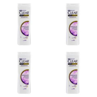 Imagem de Kit 4 Und Shampoo Clear Anticaspa Hidratação Intensa Women 400ml