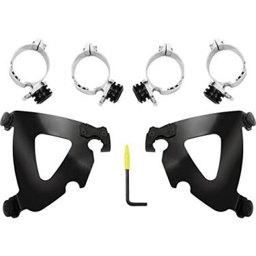 Imagem de Memphis Shades Kit de montagem com trava de gatilho (carenagem preta/estrada guerreira) para Harley FXLR1 18-20