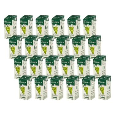 Imagem de 100% Suco Integral De Uva Branco Sem Adição Açúcar - Fardo Com 24 Und 200ml Caixinha Canudinho Lanche Merenda Escolar - Aliança