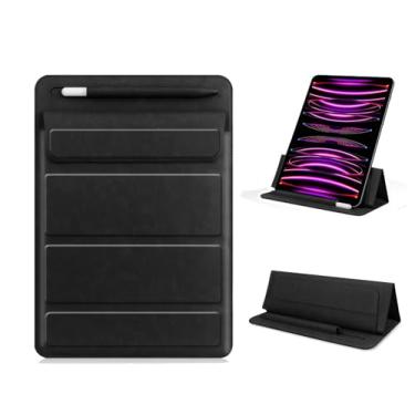 Imagem de Capa para tablet de 8 a 11 polegadas com suporte para caneta, capa universal fina de poliuretano leve com suporte dobrável para iPad 10ª geração 2022, iPad Pro 11, iPad mini6, Galaxy Tab S9/A9 Plus/A8