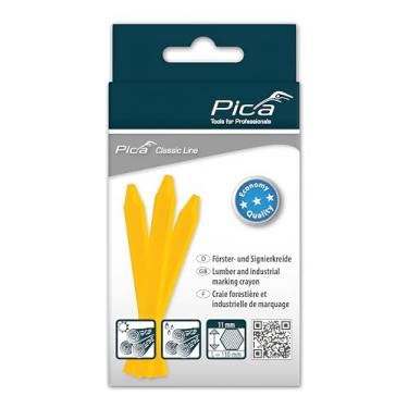 Imagem de Pica Classic ECO 591 - Giz de cera de marcação industrial - 11 mm x 110 mm - formato hexagonal. Para uso com o suporte clássico de giz de cera 588. Projetado na Alemanha - (1 - caixa. 12 giz de cera