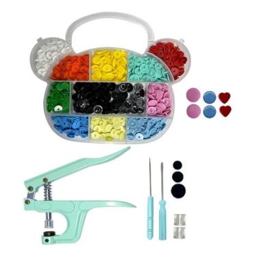 Imagem de Kit Alicate de Aplicar Botão de Pressão Plástico Ritas Box Organizador