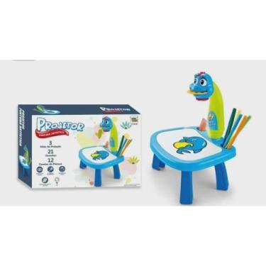 Imagem de Mesa Projetor Desenho Infantil Mesinha De Desenho Projetara(Azul) - To