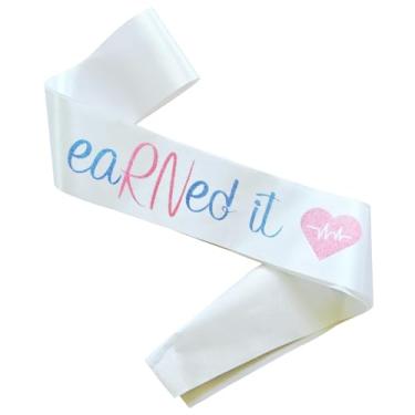 Imagem de Faixa de festa de formatura de enfermeira, ganhou RN presente de graduação da escola de enfermagem para ela, faixa da turma sênior de 2022, decorações de parabéns