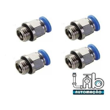 Imagem de Conector Engate Rápido Tubo Pu 8mm X Rosca 3/8 Bsp -100 PÇS - LAB