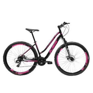 Imagem de Bicicleta Aro 29 KSW Sunny 21 Marchas Freio Disco, Preto, Rosa, 15