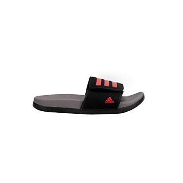 Imagem de adidas Adilette CLF para meninas, Core Black/Scarlet/Trace Grey, 11 Little Kid