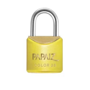 Imagem de Kit 5 Cadeados Papaiz 25mm Amarelo KA1