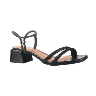 Imagem de Sandália Feminina Beira Rio Casual Salto Grosso Baixo Conforto Feminina Preto