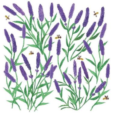 Imagem de Guardanapo para Decoupage 33x33 Abelhas e Lavanda C/20 - PPD ALWAYS CR