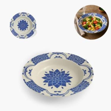 Imagem de Prato Fundo de Melamina 25cm Buffet Refeição Restaurante - Clink, Azul