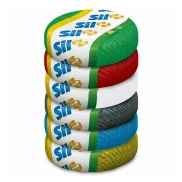 Imagem de Fio Elétrico Flexível Sil 750V 10mm - Rolo com 100m, Verde