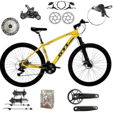 Imagem de Bicicleta Aro 29 GTI Roma 12 V MTB Index Disco Hidráulico Suspensão 80mm Unissex (Amarelo, 19)