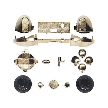 Imagem de Yiootop Conjunto De Botões Substituição Cromados Para Xbox Series X/S, Peças Reposição, Amortecedores, Gatilhos, D-Pad, Teclas Sincronização, Controle Xs (Dourado Cromado)