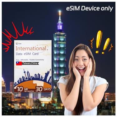 Imagem de gtesim Taiwan Esim: 10 Gb De Dados Alta Velocidade Por 30 Dias, Explore Taipei 101, Lago Sol E Lua, Desfiladeiro Taroko Ciclovia Taiwan, Suporte A Hotspot, Sem Contrato, Cartão Sim
