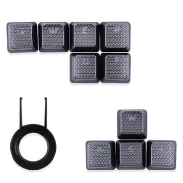 Imagem de HUYUN Substituição De Teclas Texturizadas Com Retroiluminação 10 Para Teclado Mecânico Gamer Corsair K100 E K70Pro (Hexagonal Cinza Prateado)