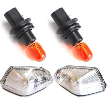 Imagem de Zenger Conjunto de espelhos laterais automotivos, capa de luz indicadora de seta com lâmpada para Mercedes Benz Sprinter W906 VW Crafter 2006-2021 0018229220 0018229120