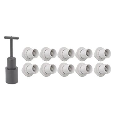 Imagem de FTVOGUE 10pcs E14 Lâmpada Lâmpada Base VENDA VENDA ALTA TEMPERATURA Resistente à Substituição de Soquete para Casa, Adequada para DIY, 10 Peças Base (Branco)