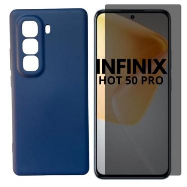 Imagem de Capa + Pel Vidro 3D Priv Compativel Com Infinix Hot 50 Pro - Generica,