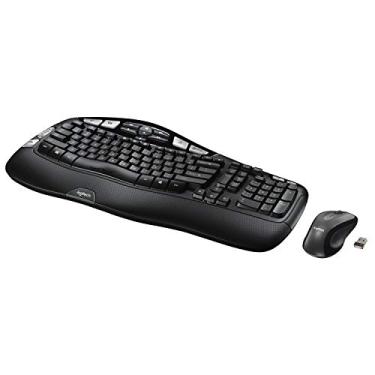 Imagem de Logitech MK550 Combo de teclado e mouse sem fio - Inclui teclado e mouse, longa vida útil da bateria, design de onda ergonômica