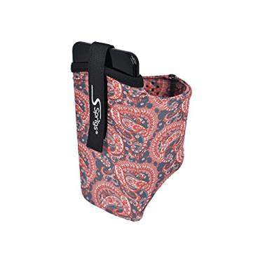 Imagem de Sprigs Capa De Braçadeira Para Iphone 12/11/X/8/7/6 Plus, Galaxy S7/S6, Google Pixel 5 4Xl. A Mais Leve E Confortável Corrida, Serve Todos Os Celulares, Com Mulheres Homens - Vermelho Paisley