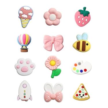 Imagem de CIKKITZ Berloques fofos de borracha para meninas, sandálias de tamanco, enfeites de decoração de sapatos de flores DIY para mulheres, lembrancinhas de festa, generic, Borracha, Sem Pedra Preciosa