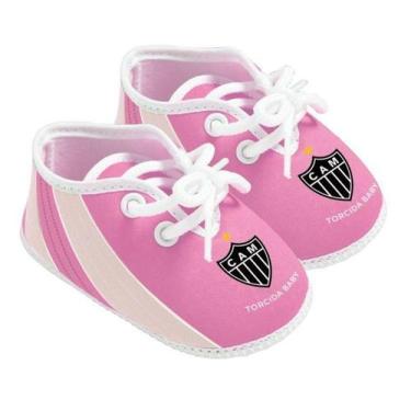 Imagem de Chuteira Bebê Atlético MG Rosa Oficial - Torcida Baby, P