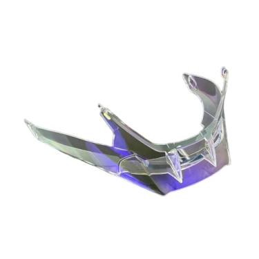 Imagem de BSTOP R50S Spoiler traseiro para Motorax R50s Spoiler traseiro acessórios de capacete de motocicleta (Revo Clear Blue (com 3 parafusos))