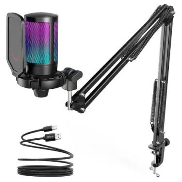 Imagem de Microfone Condensador USB FIFINE Ampligame A6T com Braço articulado