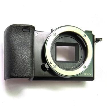 Imagem de Capa frontal para Sony ILCE6000 A6000 com peças de capa de câmera preta de couro portátil