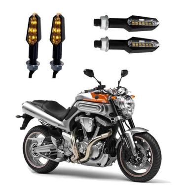 Imagem de KIT 4 Setas Esportiva Pisca de Led Modelo P29 Para Moto MT 01 1670 CC 