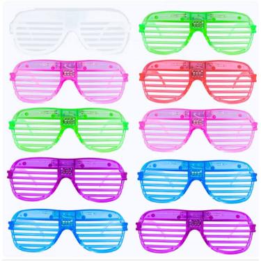 Imagem de Óculos Led Neon Cyberpunk - Kit C/ 3 Pçs