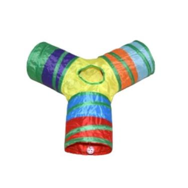 Imagem de Túnel Colorido em Y para Gatos com 3 Entradas e Bolinha Interativa Tub