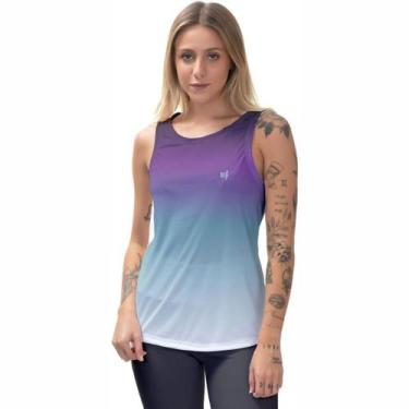 Imagem de Regata Feminina Moda Fitness Blusa Cavada Slim Academia Corrida Pilate