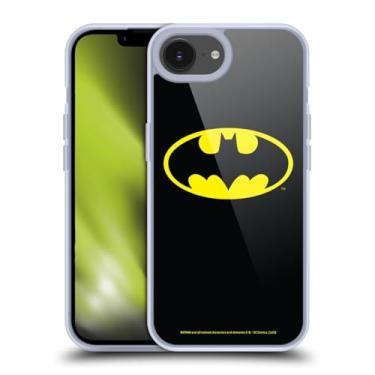 Imagem de Head Case Designs Capa de gel oficialmente licenciada do Batman DC Comics com logotipos clássicos [proteção de grau militar] compatível com Apple iPhone 16e e compatível com MagSafe