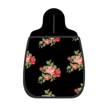 Imagem de Lixeira De Carro Organizador Lixinhocar Buquês De Rosas Fundo Preto