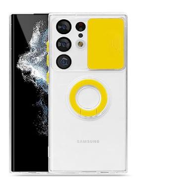 Imagem de Caso do suporte do anel de proteção da câmera para Samsung S23 S22 Ultra S23 Plus A73 A53 A13 A23 4G A52 A72 A32 A22 Tampa transparente, T7, para Samsung A13 5G