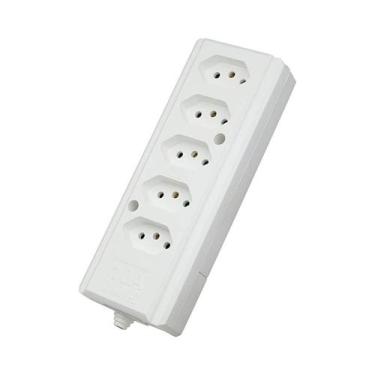 Imagem de Tomada Barra Quíntupla 2 Polos + T 10a Branca Interneed