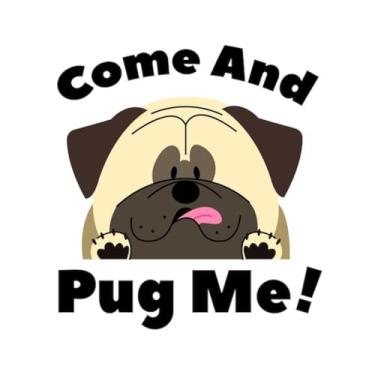 Imagem de Adesivo de Parede Infantil Kawaii com Pug Fofo para Quarto e Cadernos 40x40cm