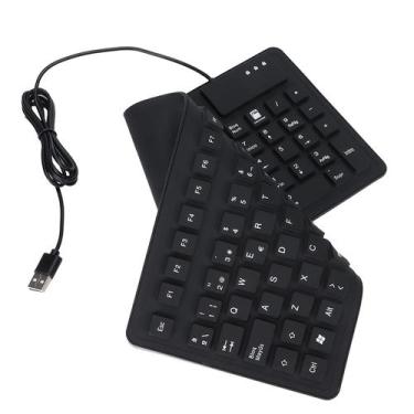 Imagem de Teclado dobrável Zyyini 105 teclas USB espanhol com fio preto - Dpofir