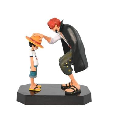 Imagem de SkateIN Luffy Figure, Monkey D. Luffy & Shanks Anime Action Figures Cake Topper Birthday Cake Decor Collectable Figure for Kids